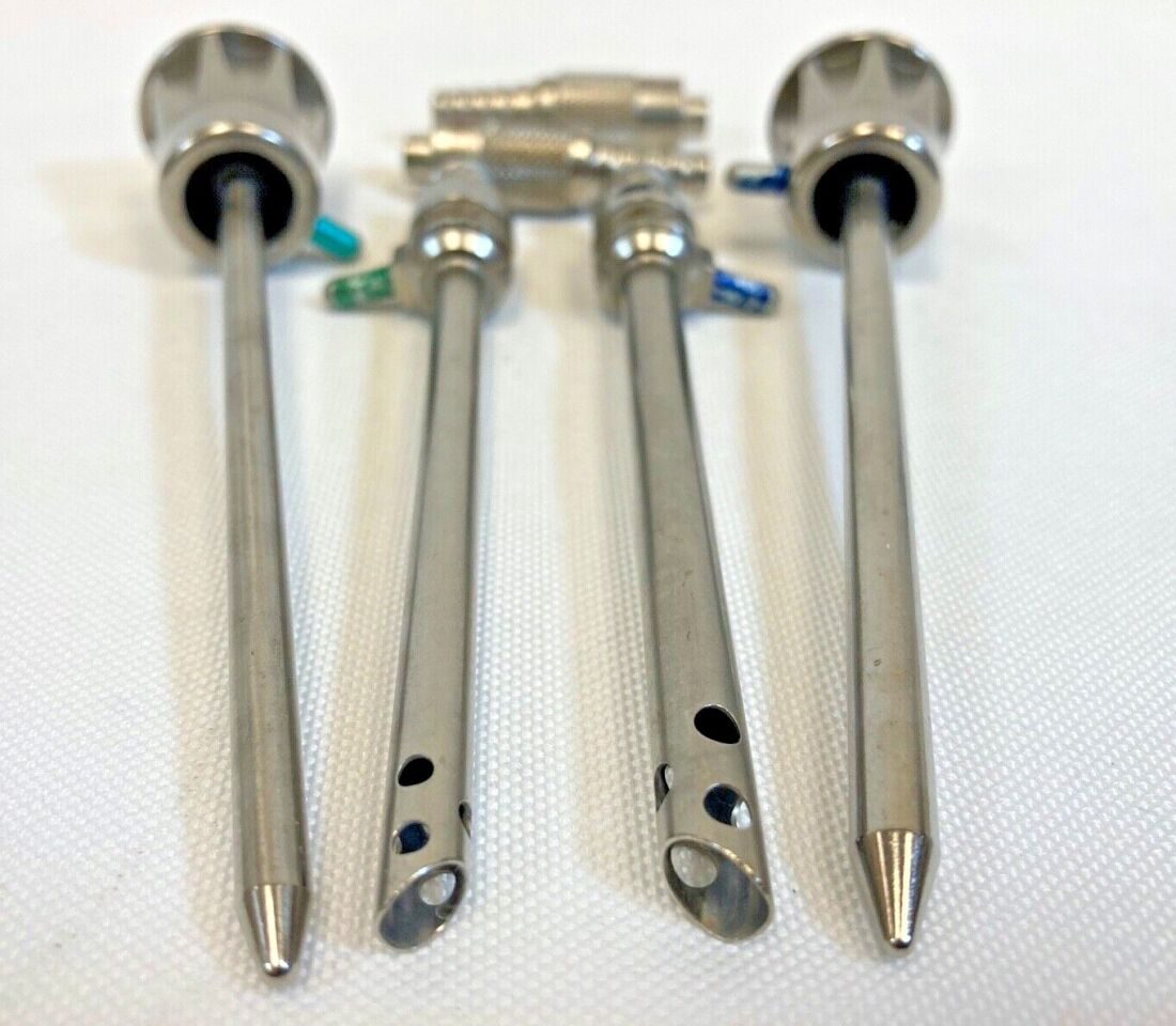 CONMED LINVATEC 4.6mm & 5.8mm Arthroscopic Cannulas & Adapters Set of 6 — photo 3