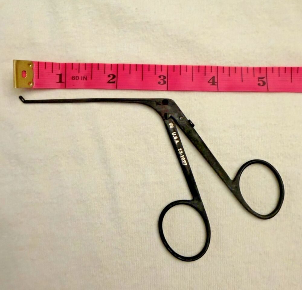 RICHARDS 13-1027 Cupped Ebony Alligator ENT Forceps Up Angled — photo 6