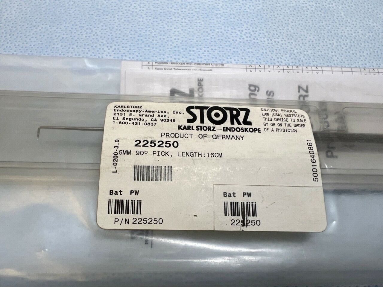 KARL STORZ 225250 Pick 5mm X 90deg X 16cm — photo 2
