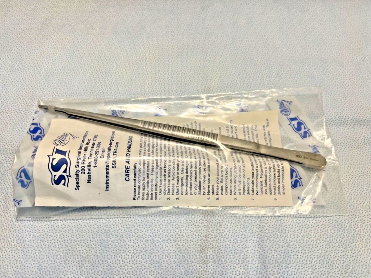 SSI ULTRA SYMMETRY 55-2024 Cooley Vascular Tissue Forcep 9-1/2"