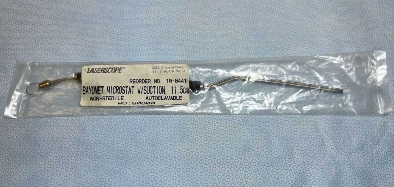 LASERSCOPE 10-0441 Bayonet Microstat w/ Suction 11.5cm Autoclavable