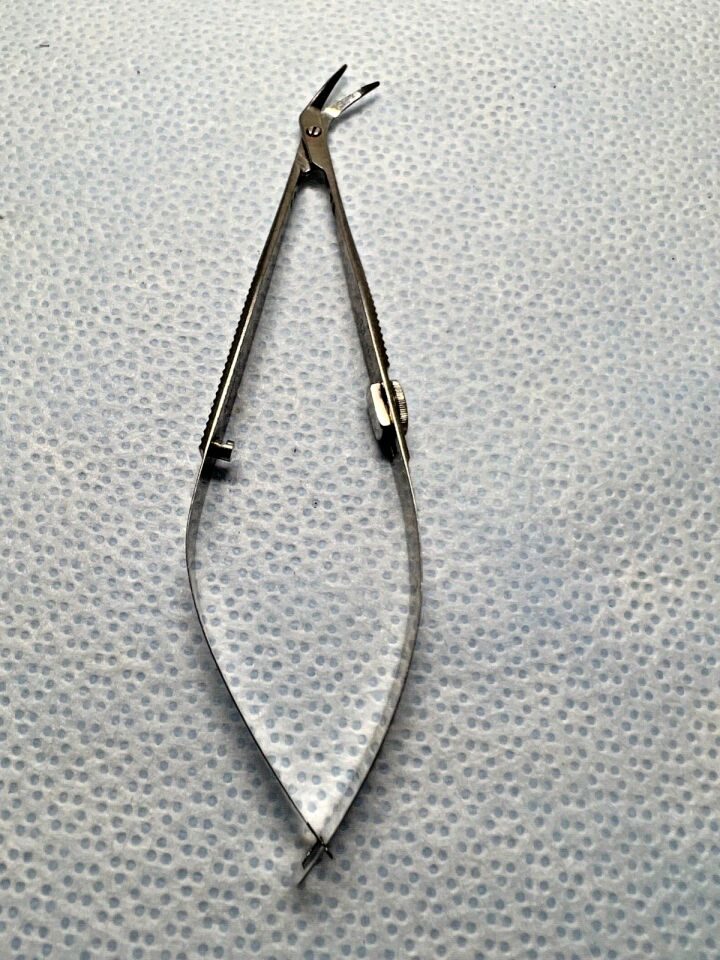 KARL STORZ E3307 Troutman-Castroviejo Corneal Section Curved Scissors 4-5/8" L — photo 2