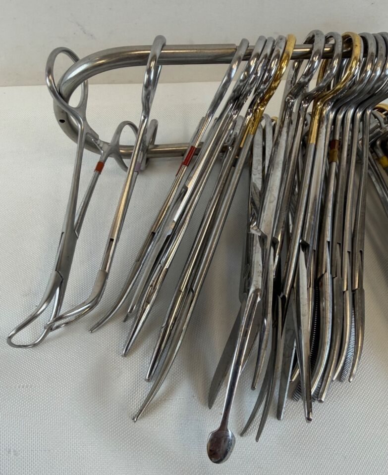 VARIOUS  82 Piece Jarit V. Mueller Spine Instrument Tray w Sterilization Case — photo 3