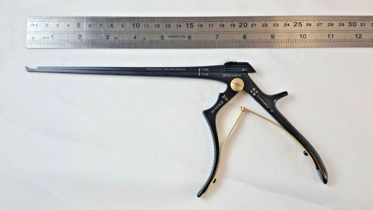 SYMMETRY SURGICAL 53-1572CD RapidClean Detachable Kerrison Rongeur 2mm 40deg Up 8" — photo 6
