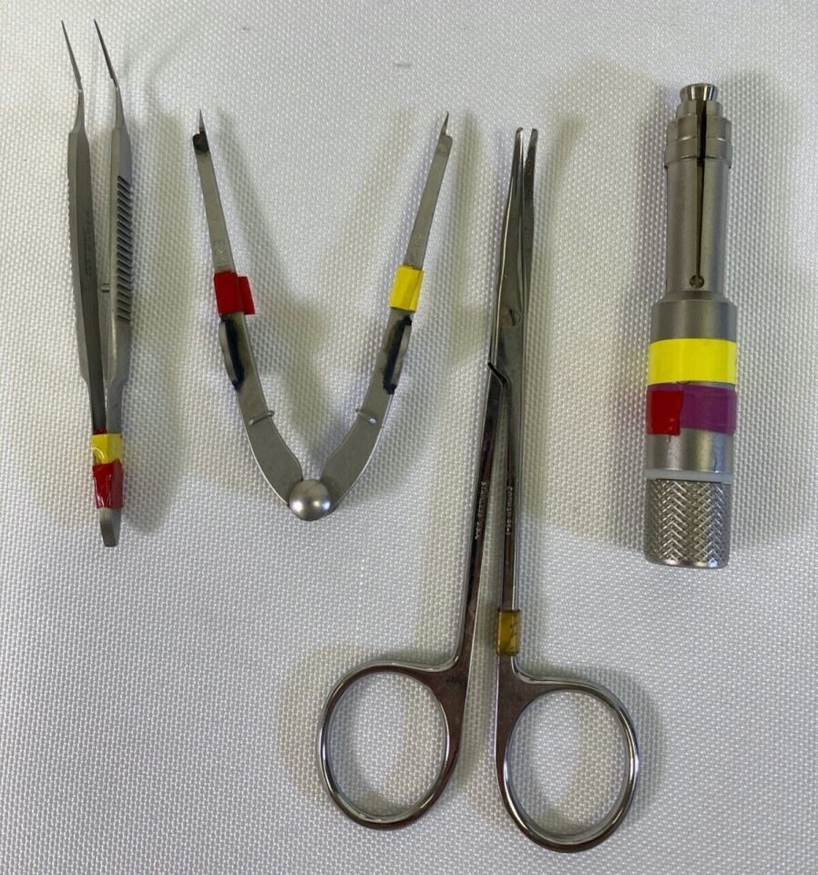 VARIOUS  30 Piece Storz Rhein Codman Ophthalmic Instrument Set Eye Tray w/ Case — photo 5