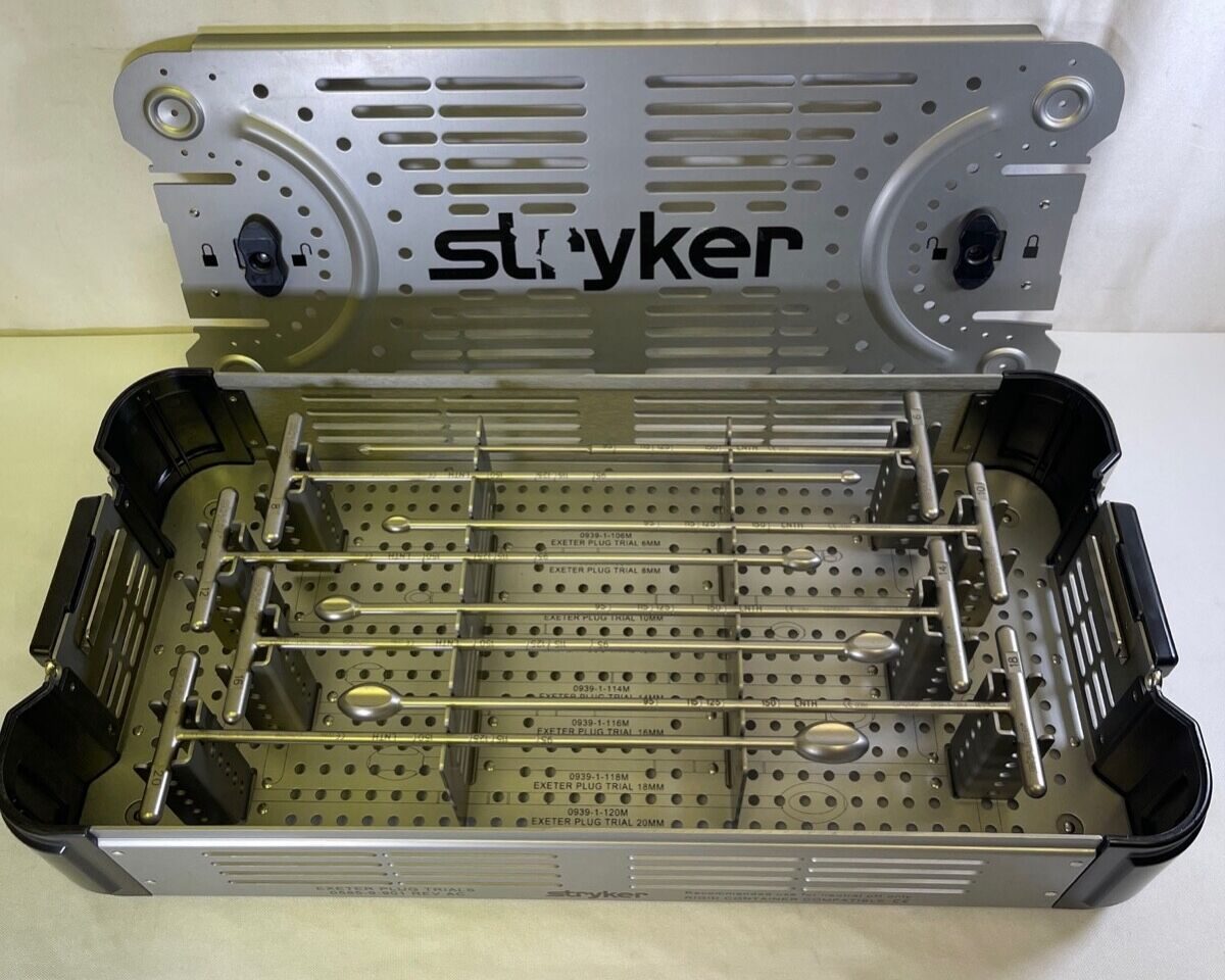 STRYKER 0585-9-901  Exeter Plug Trials Sizer Set w Sterilization Case — photo 1
