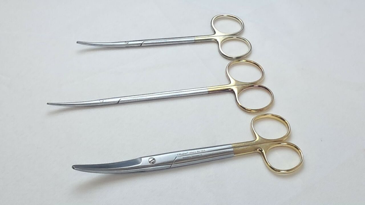 V. MUELLER  Lot of 3 Scissors Metzenbaum Mayo TC Vital
