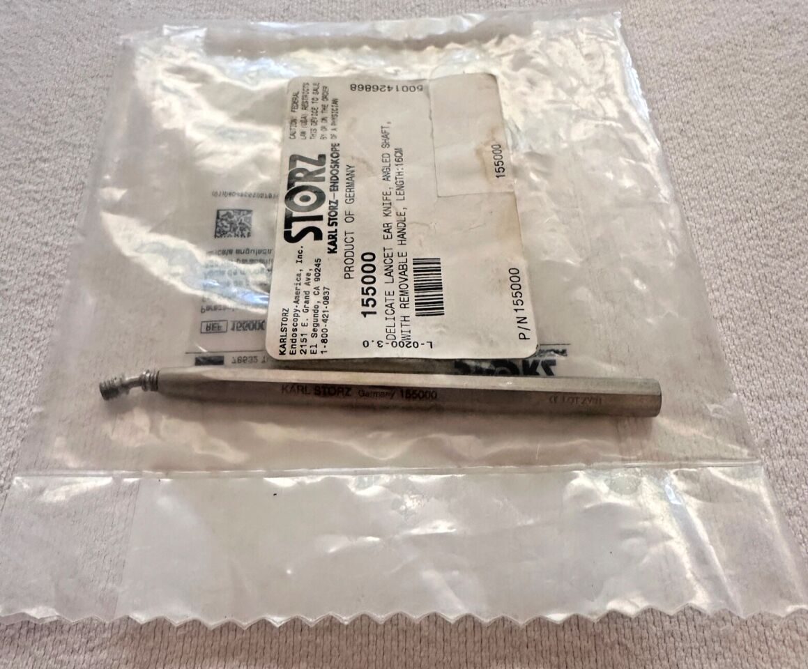 KARL STORZ 155000 Delicate Lancet Ear Knife Angled Shaft Removable Handle — photo 2