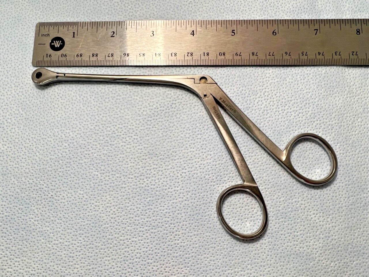 V. MUELLER RH2330 Blakesley Septum Bone Forceps Alligator Fenestrated Jaws — photo 5