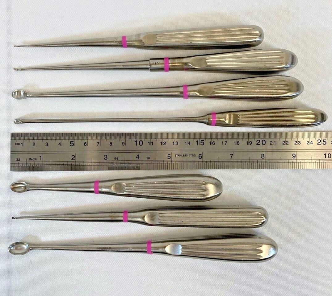 CODMAN  Set of 7 Orthopedic Bone Curettes w/ Case — photo 6