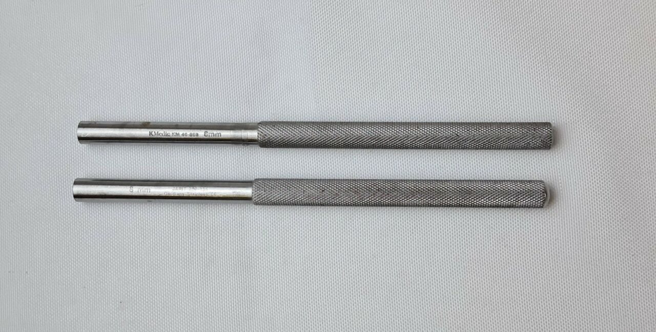 KMEDIC KM 46-898 & Jarit 250-435 8mm Orthopedic Bone Tamps Pair — photo 2