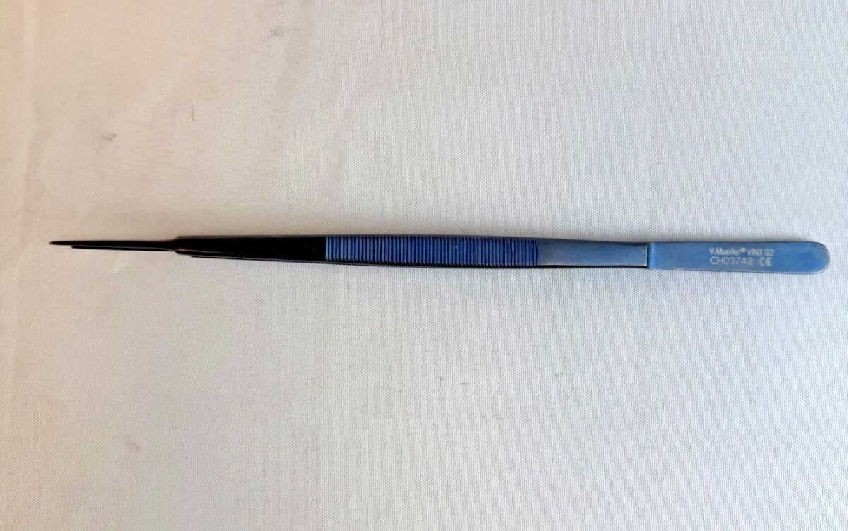 V. MUELLER CH03742 Delicate Touch 1mm Titanium Gerald Debakey Forceps 8" Neuro — photo 1