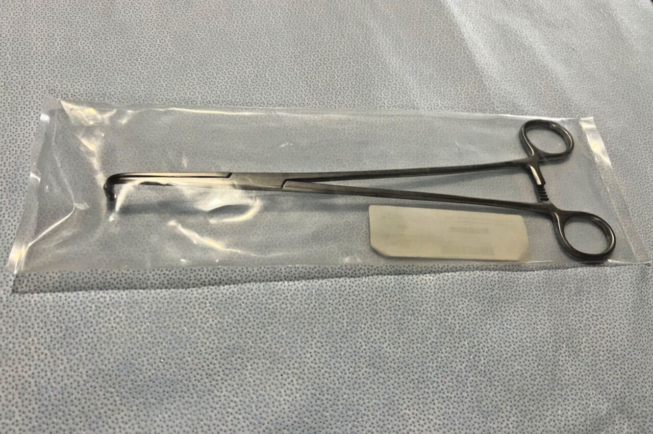 SYMMETRY SURGICAL 17-1227 Mixter Right Angled Forcep 10-3/4" Cross Serrated Jaws