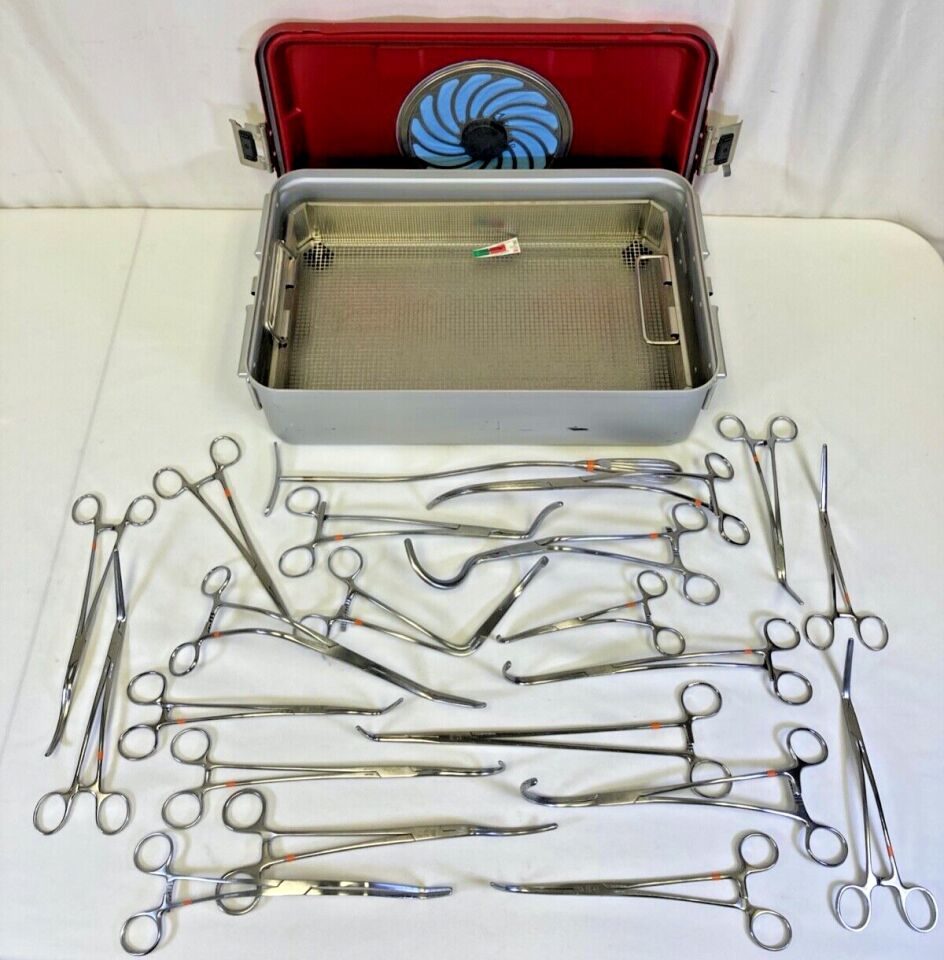 PILLING WECK Various 21 Piece Large Vascular Instrument Set w/ Case — photo 1