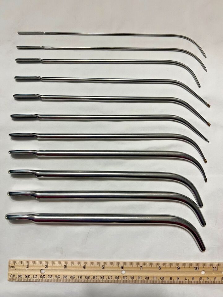 V. MUELLER Curved 10-5/8" L Set Of 11 Van Buren & Lefort Urethral Sound Dilators — photo 4