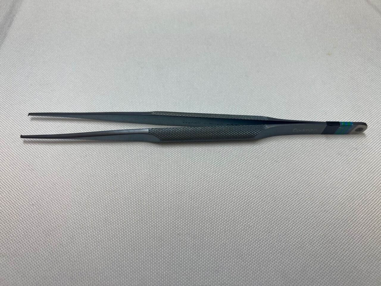 CODMAN 80-1731 Rhoton Titanium Tissue Forceps 7" 1x2 Teeth 1mm Tip