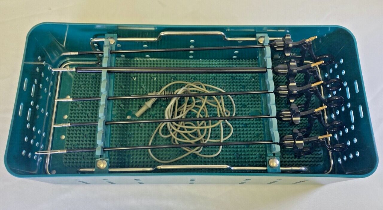 MEDIFLEX Various 7 Piece Surgical Laparoscopic Monopolar Instrument Set