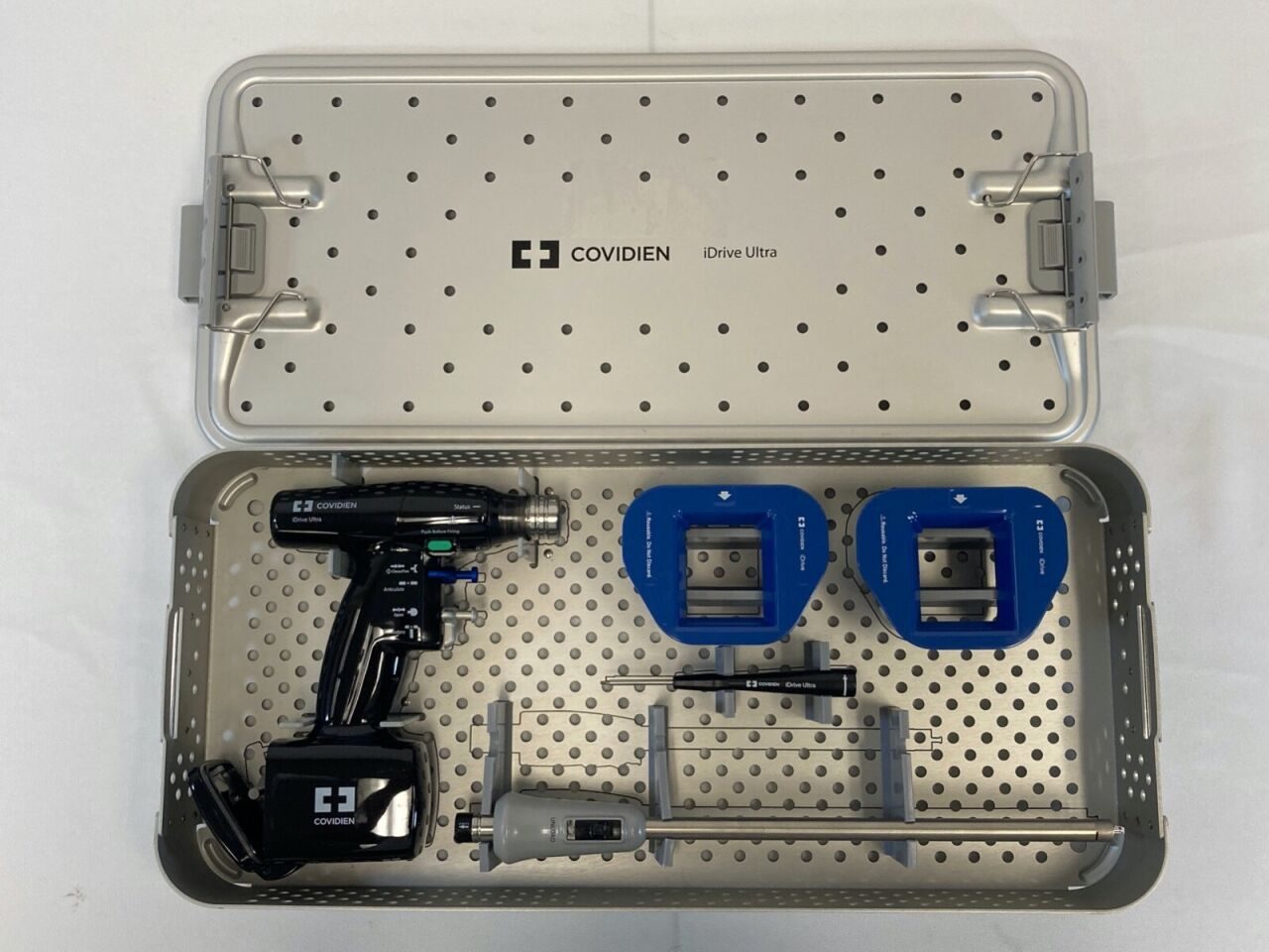 COVIDIEN iDrive Ultra Powered Linear Stapler Set w/ Autoclavable Case & Lid — photo 11