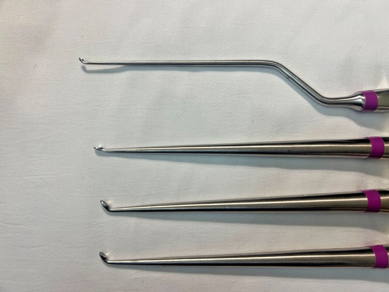 MILLENNIUM Sizes 0,00,0000 Angled & Straight 9" Length Spinal Curette Set — photo 2
