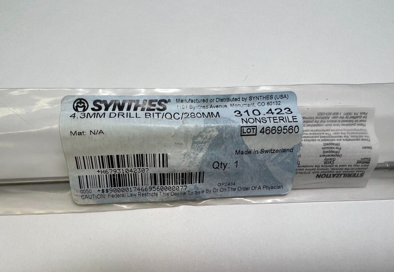 SYNTHES 310.423 4.3mm Drill Bit QC Drill Bit — photo 2