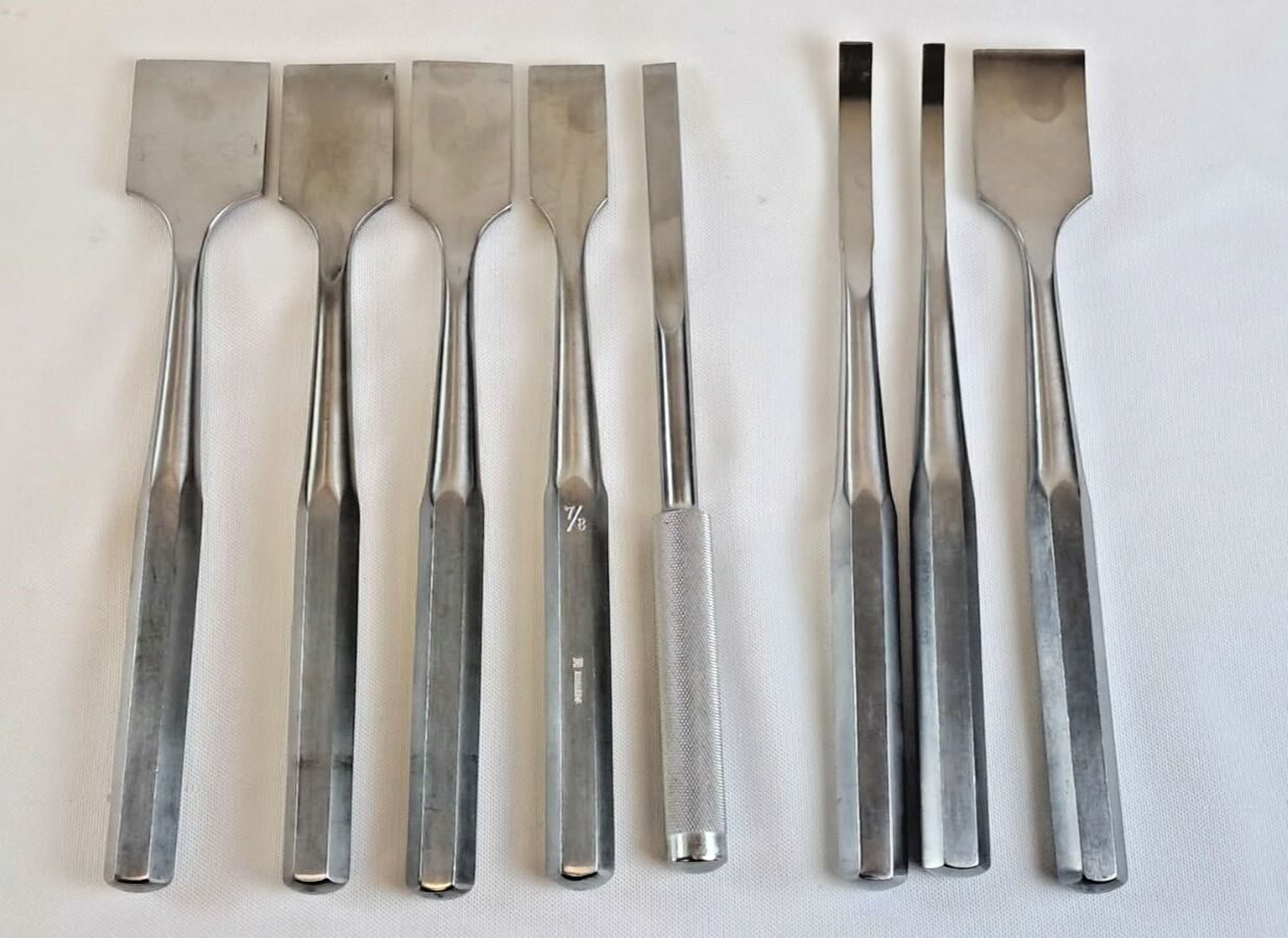 SMITH  NEPHEW MILTEX  8pc Hibbs Osteotome Set Straight & Curved — photo 5