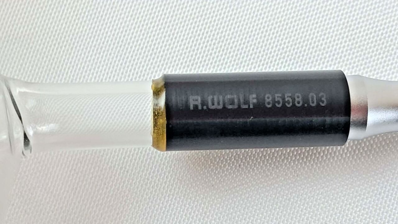 R. WOLF 8558.03 & 8558.83 Ellik Evacuator Glass Body & Suction Rubber Bulb — photo 3