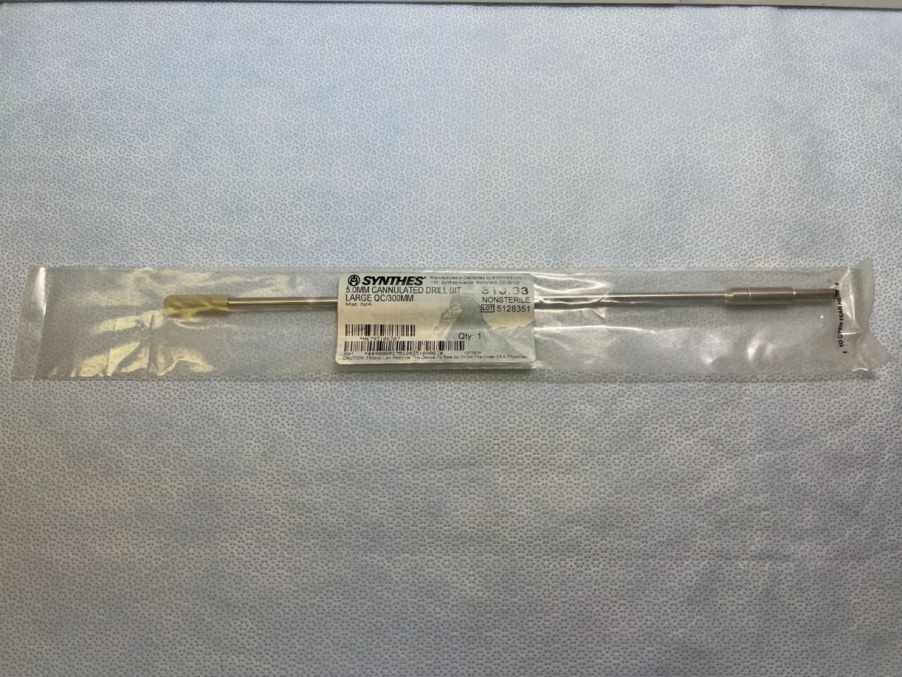 SYNTHES 310.63 Large 5.0mm Cannulated Drill Bit — photo 1