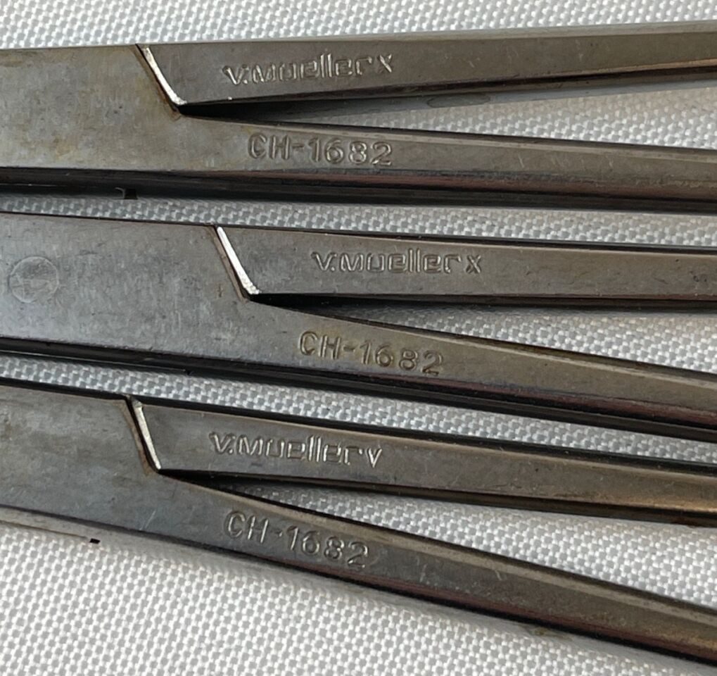 V. MUELLER CH1682 Sarot Intrathoracic Artery Forceps 3" Curved Jaw 9.5", Set of 3 — photo 2