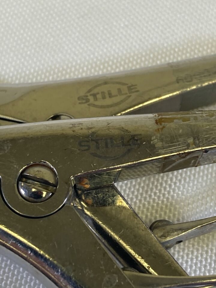 STILLE  Pair of Curved 3mm & 4mm Leksell Bone Rongeurs Double Action — photo 2