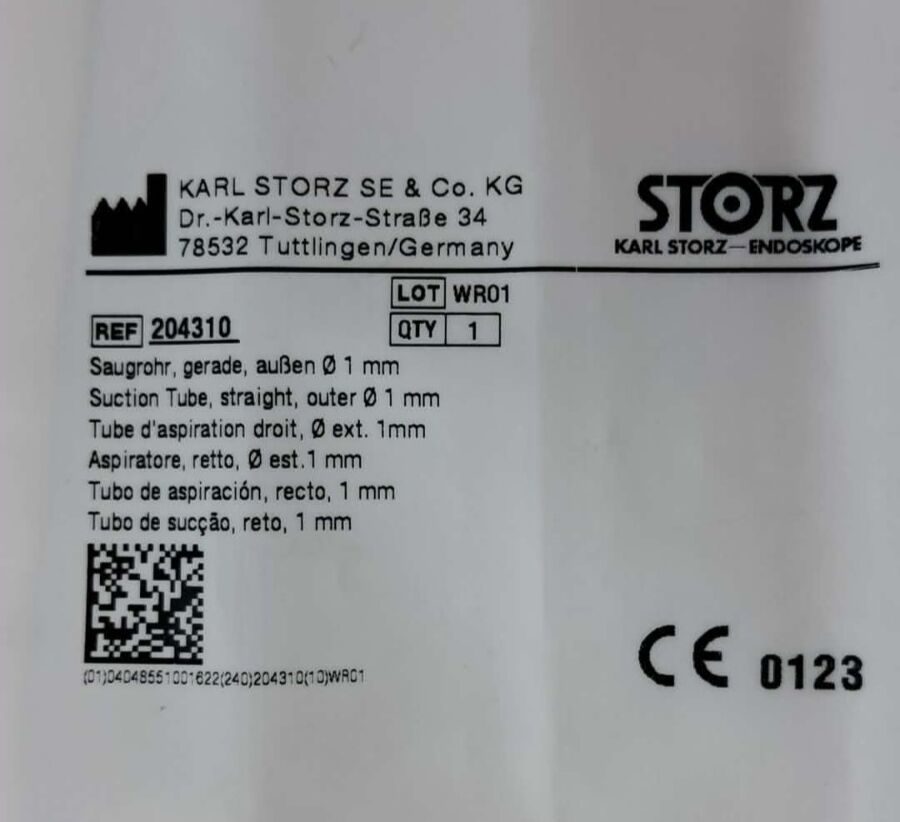 KARL STORZ 204310 Straight Outer Suction Tube 1mm ENT — photo 3