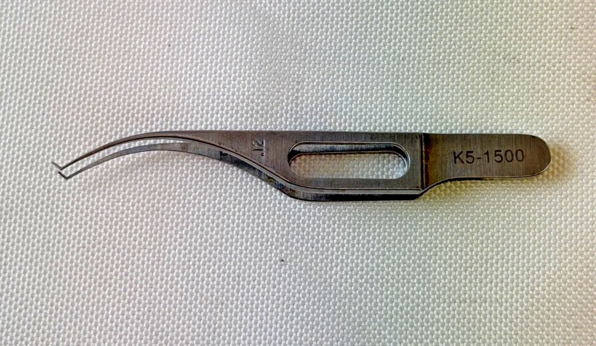 KATENA K5-1500 Colibri Forceps Very Delicate 1x2 0.12mm Teeth Ophthalmic