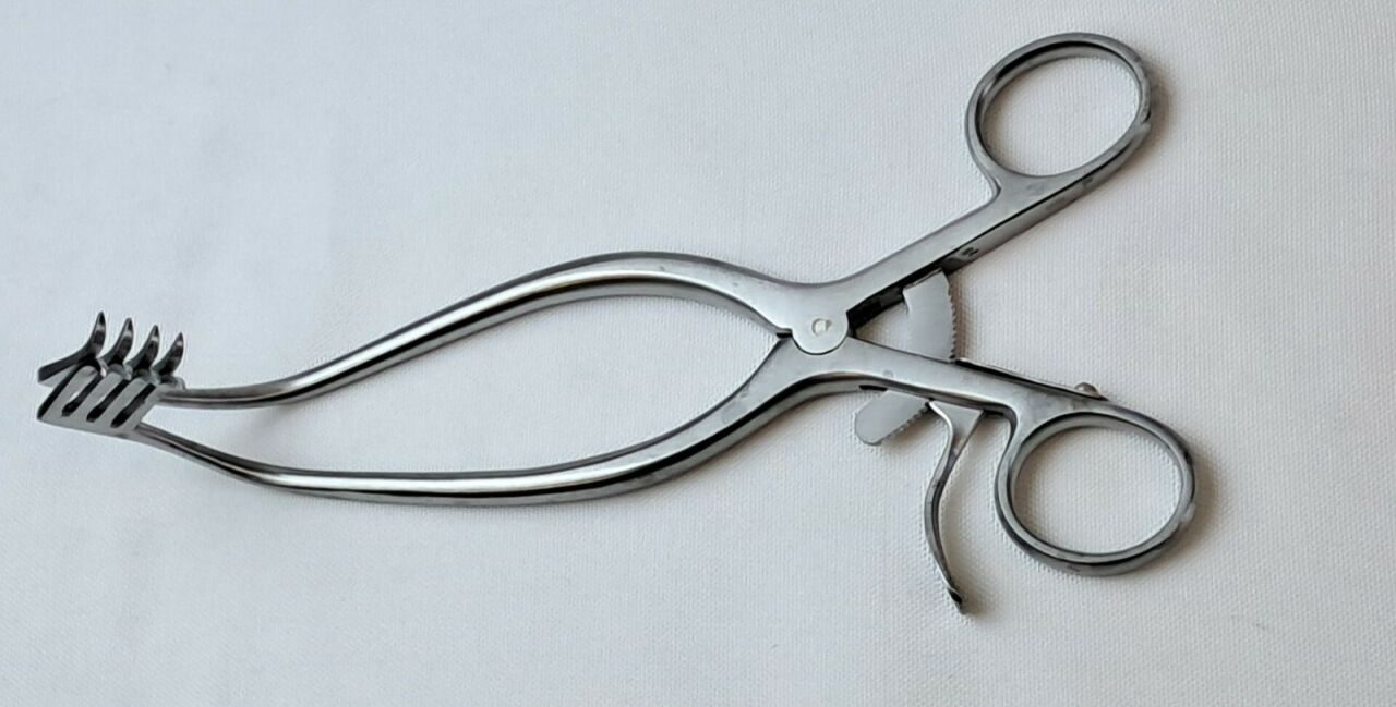 MILLENNIUM SURGICAL gs 40.5440 Adson Retractor 7.5" Angled 4x4 Sharp