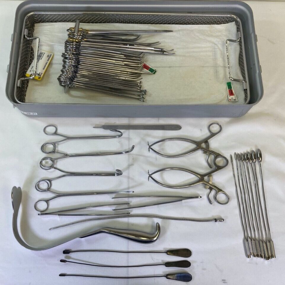 PILLING WECK 49 Piece w/ Sterilization Tray Gallbladder Instrument Set — photo 1