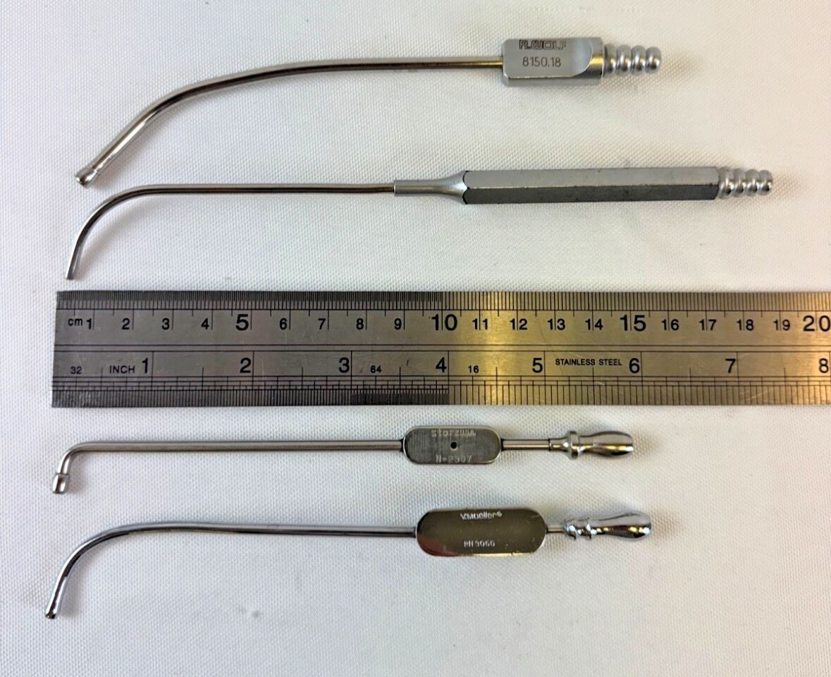 Set of 4 FESS Frontal Endoscopic Sinus Surgery Suctions — photo 5