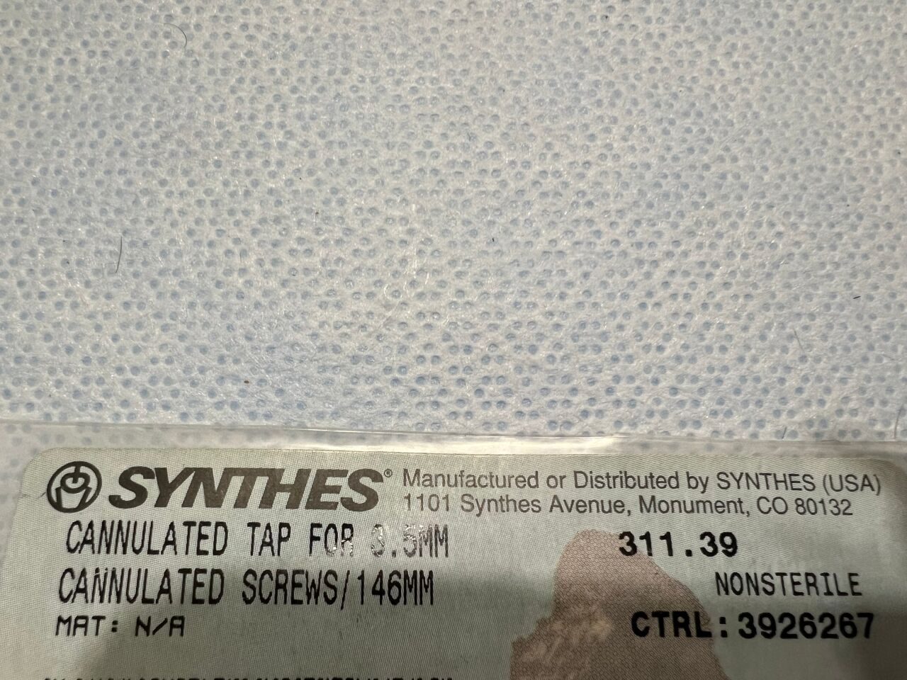 SYNTHES 311.39 Cannulated Tap 3.5mm — photo 2