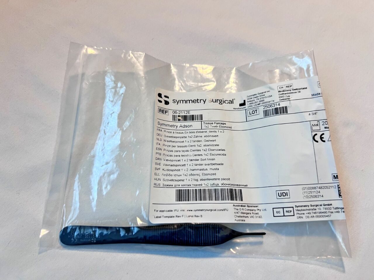 SYMMETRY SURGICAL 06-2112E Adson Tissue Forceps
