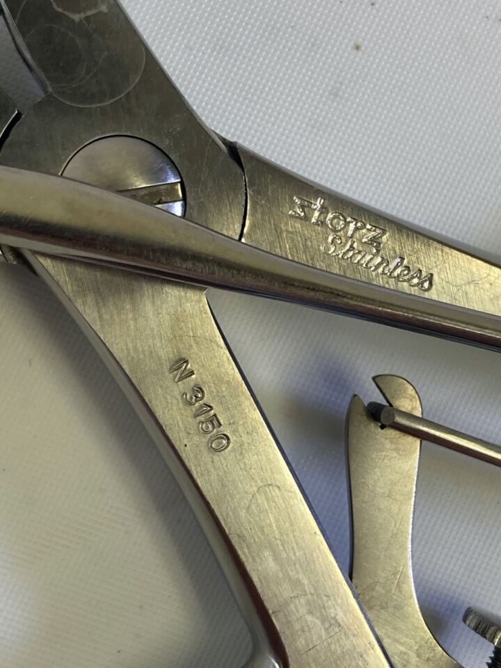 KARL STORZ N3150 Universal Handle w/ N3160-1 3mm x 10mm Punch Forcep ENT N3150 Ostrom Antrium Punch Set — photo 2