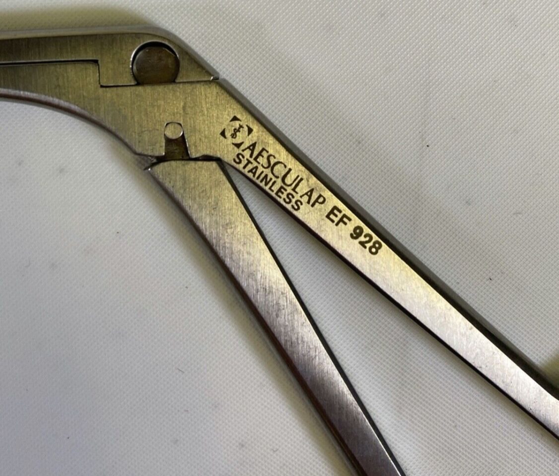 AESCULAP EF928 Mathieu Foreign Body Forceps Serrated Jaws 8" Urology — photo 3