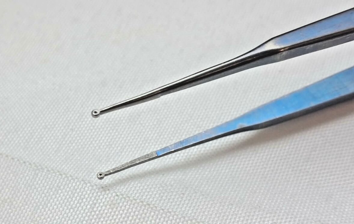 SCANLAN 3003-752 Gerald Forceps 8" Flat Handle 1mm Diamond Dust Ring Tips — photo 4