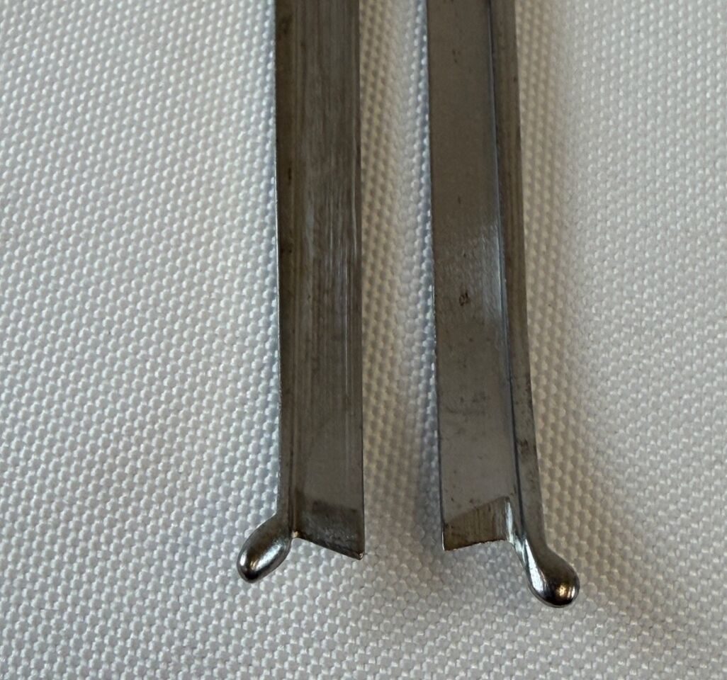 KARL STORZ N-4376 N-4377 Pair of Silver 4mm Osteotomes Curved R&L w/ Guard L:7.2" — photo 5