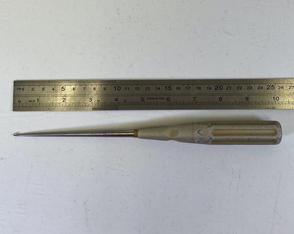 V. MUELLER U-0178 Chroma-Line 10" Size 2/0 Straight Cup Curette Neuro Spine — photo 8