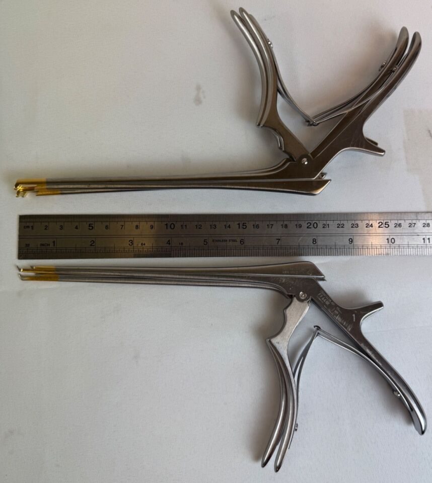AESCULAP Thin Footplate 1mm-5mm 8" Upward Cutting Kerrisons Set    Thin Footplate 8" 200mm Kerrison Rongeurs FF661/2/3/4/5R — photo 7